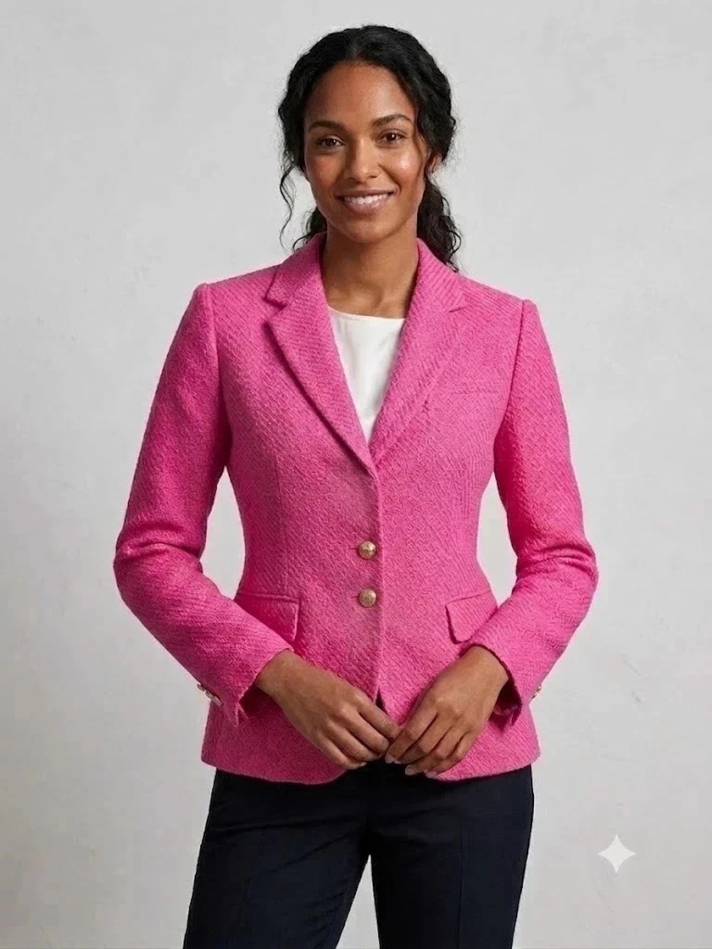 J. Crew Hot Pink Textured Two-Button Blazer NWT SZ 2 $218